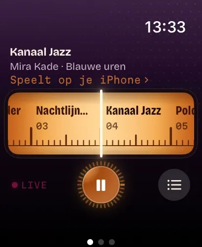 De Apple Watch als afstandsbediening van de radio op je iPhone